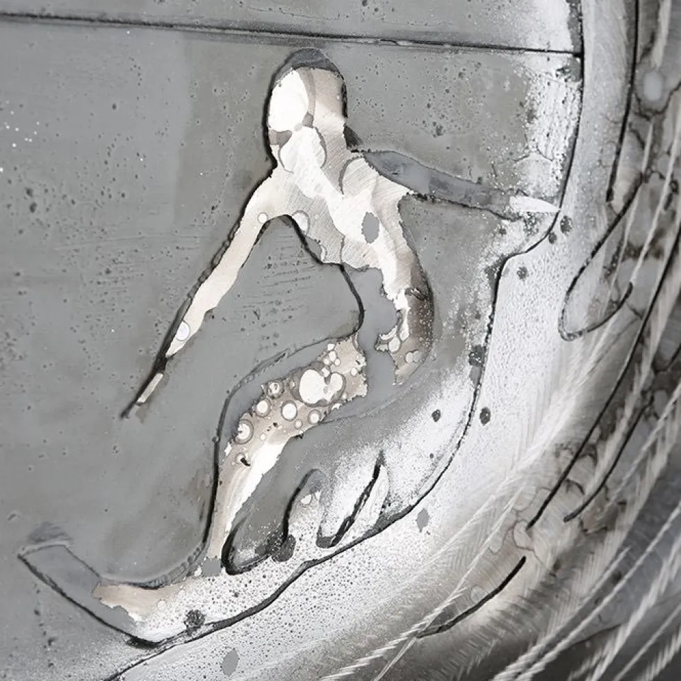 Leinwandbild Surfer 100×100 cm