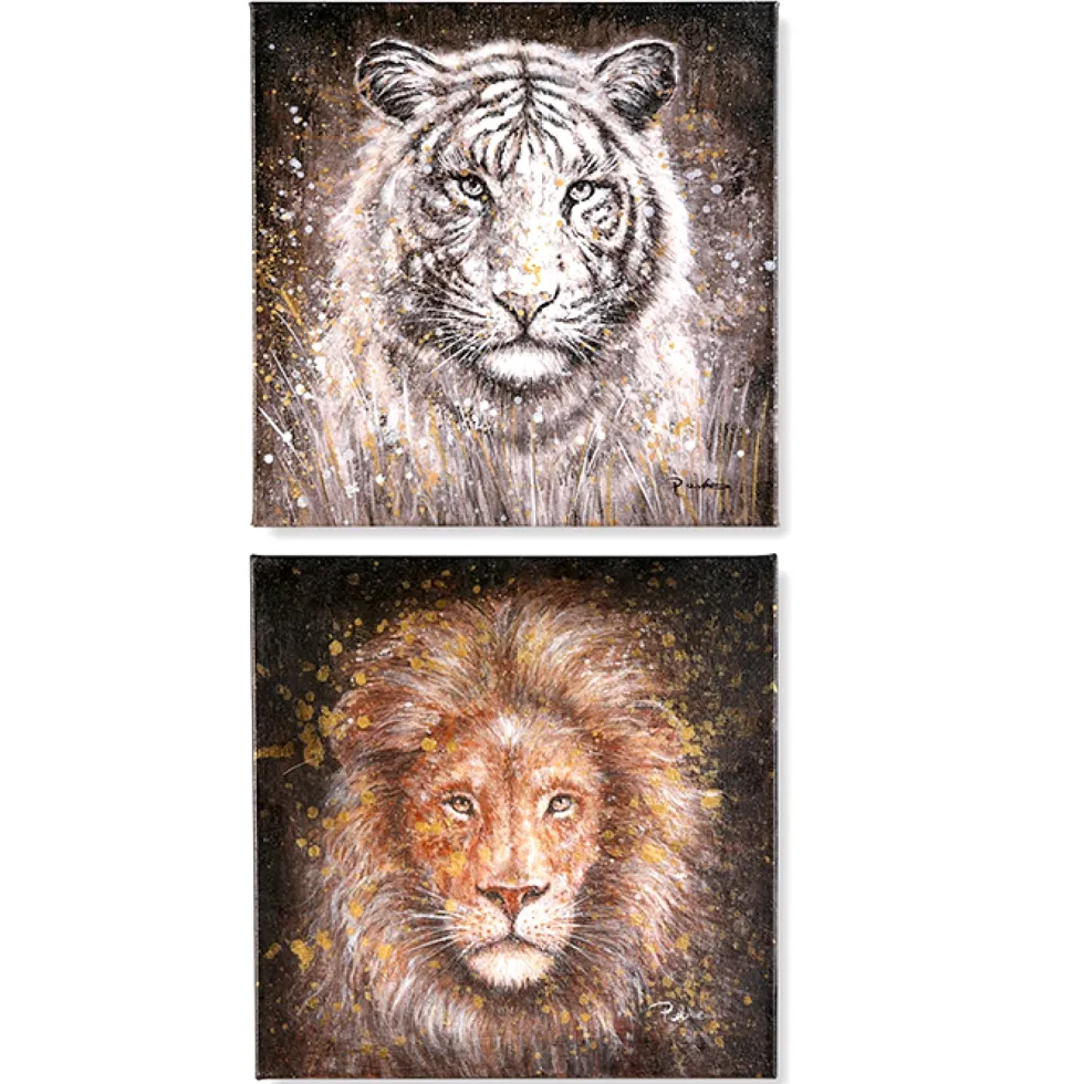 Leinwandbild 2-teilig Wildlife 40×40 cm