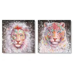 Leinwandbild 2-teilig Wildlife 40×40 cm
