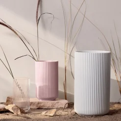 Lyngby Vase Porzellan rosa Höhe 25 cm