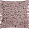 Magma Kissen mit Fransen Fringe altrosa 45×45 cm