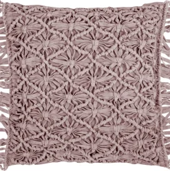 Magma Kissen mit Fransen Fringe altrosa 45×45 cm
