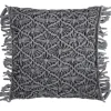 Magma Kissen mit Fransen Fringe anthrazit 45×45 cm