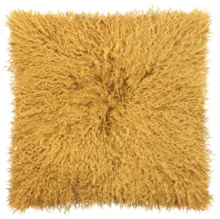 Magma Kissen PAMINA gelb 40×40 cm Echtfell