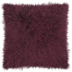Magma Kissen PAMINA weinrot 40×40 cm Echtfell