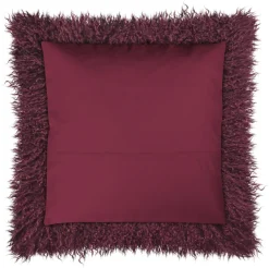Magma Kissen PAMINA weinrot 40×40 cm Echtfell