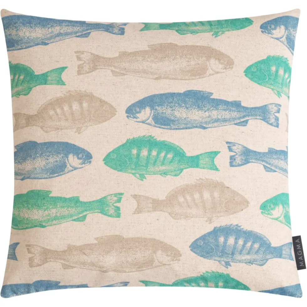 Magma Kissen Wellenzeit Fische 45×45 cm