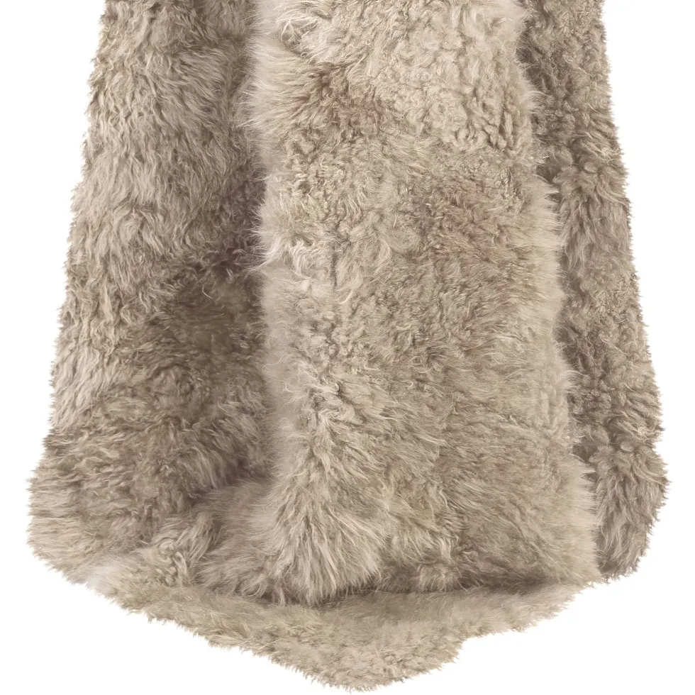 Magma Kuscheldecke Cashmere taupe 150×200 cm Echtfell