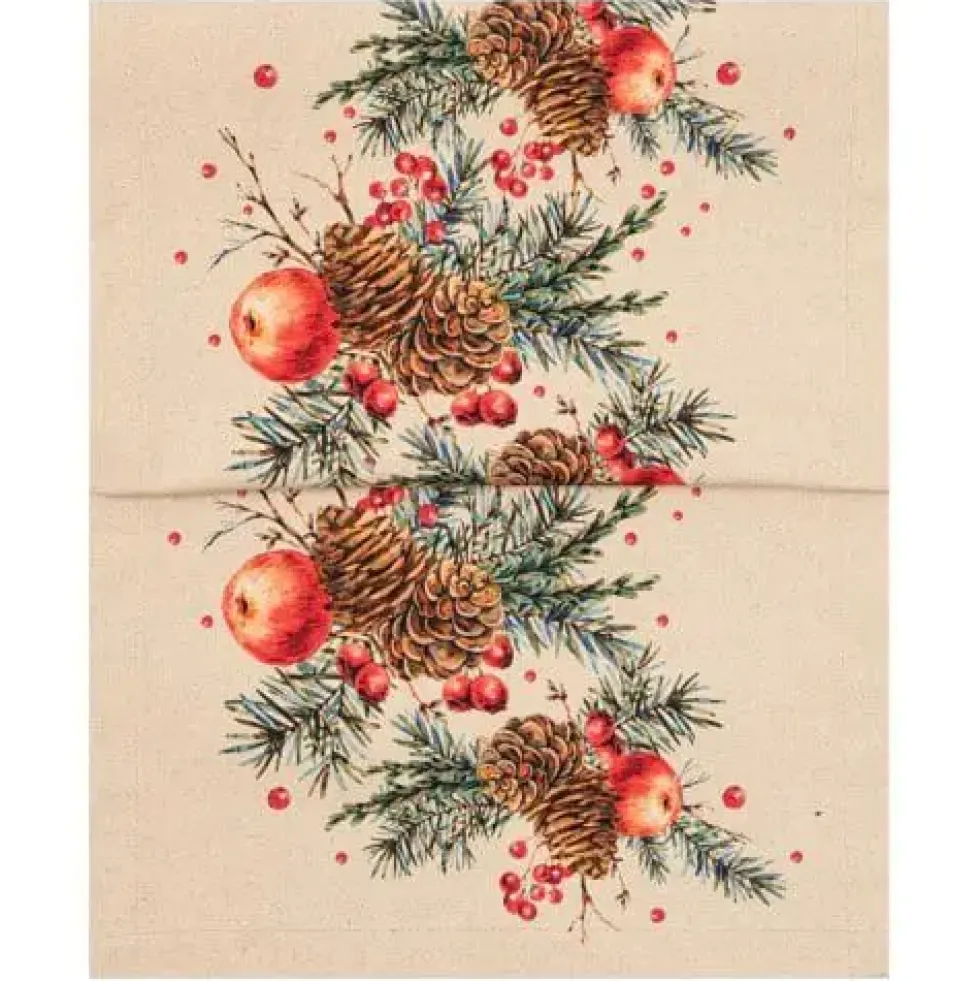 Magma Tischläufer Weihnachten COUNTRY XMAS Apfel natur 40 x 145 cm