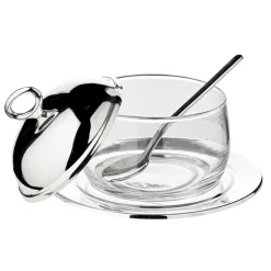 Marmeladenglas Kristallglas silber Jago Edzard D 10 cm