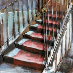 Metallbild 3D Mysterious Staircase 120×70 cm