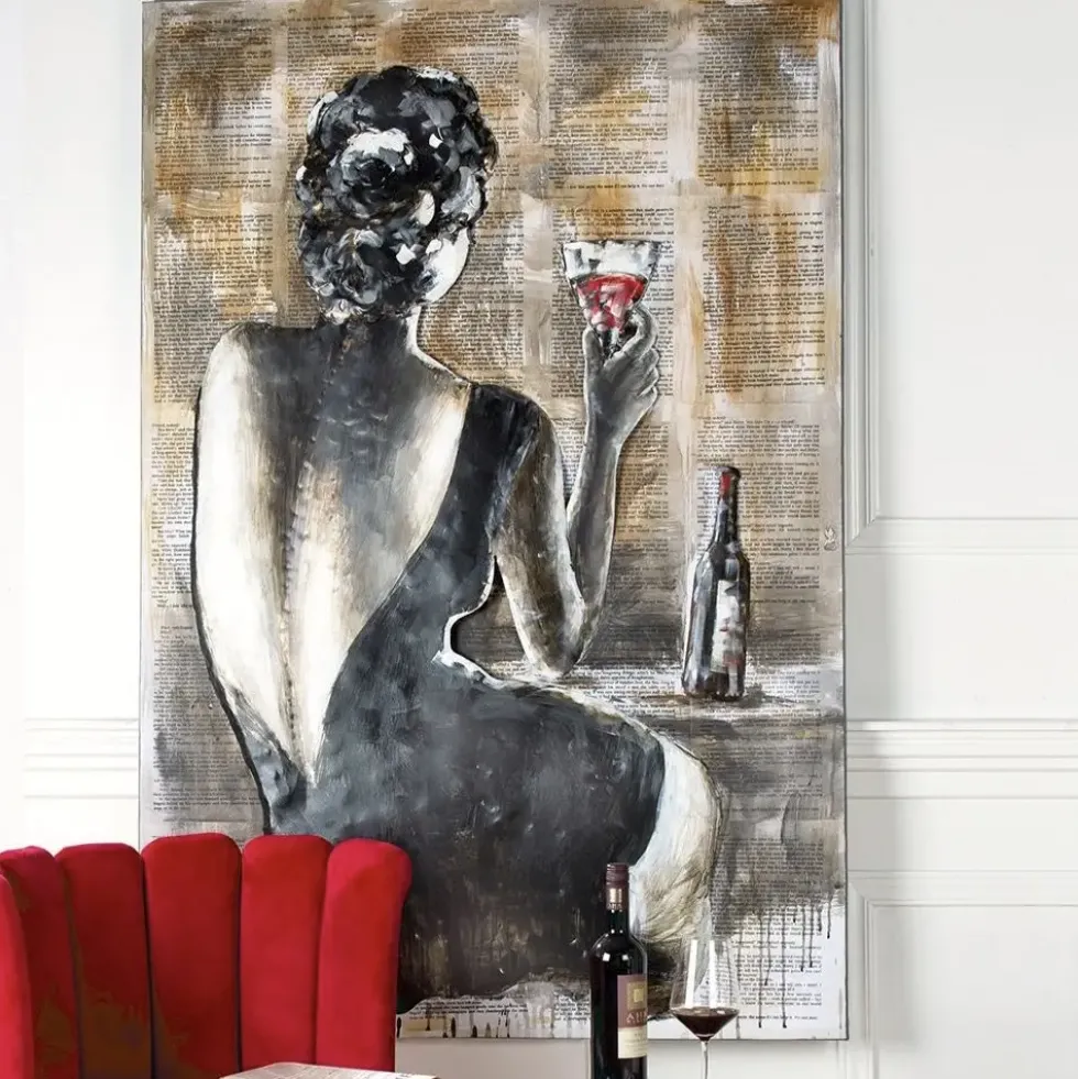 Metallbild 3D Schönheit 150×100 cm