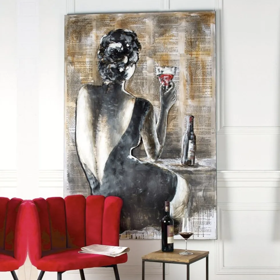 Metallbild 3D Schönheit 150×100 cm