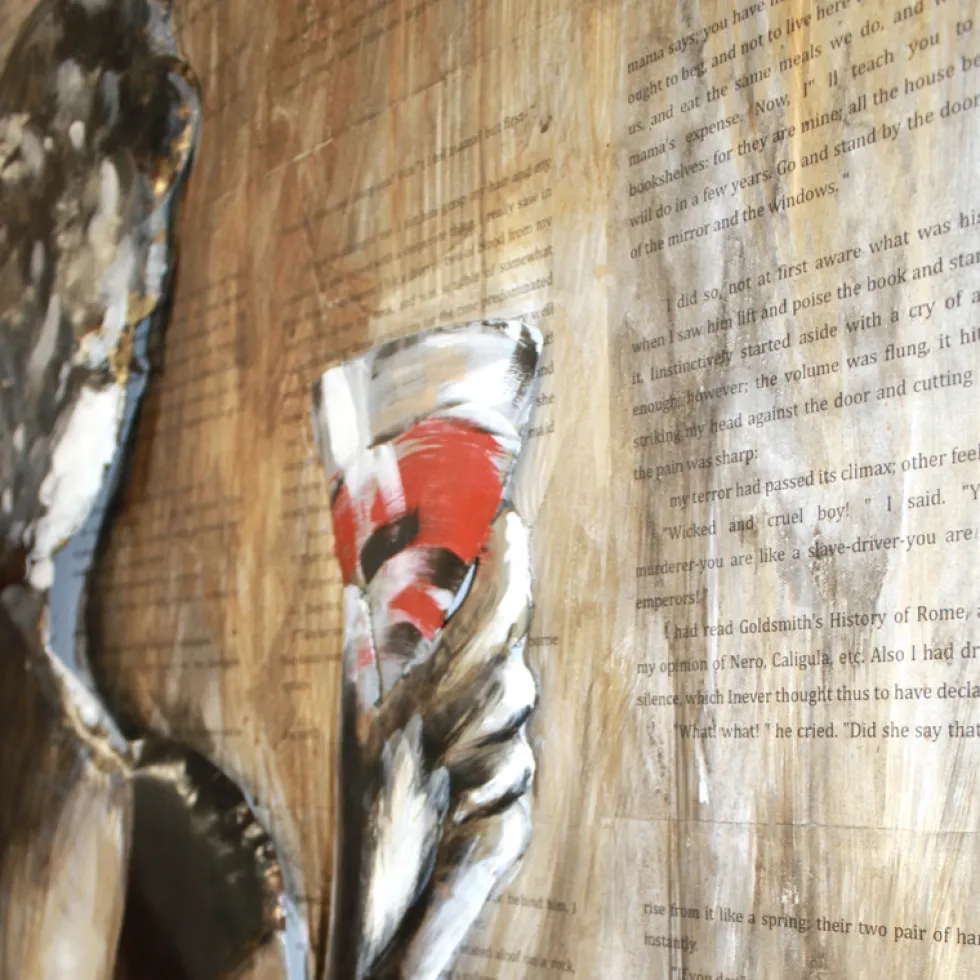 Metallbild 3D Schönheit 150×100 cm