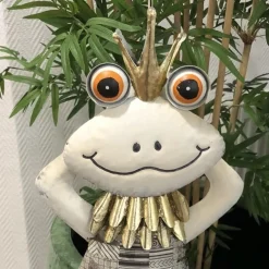 Metall Deko Figur Froschkönig Nobile Höhe 90 cm