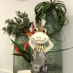 Metall Deko Figur Froschkönig Nobile Höhe 90 cm