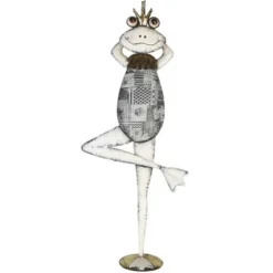 Metall Deko Figur Froschkönig Nobile Höhe 90 cm