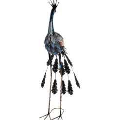 Metall Deko Figur Tier Pfau