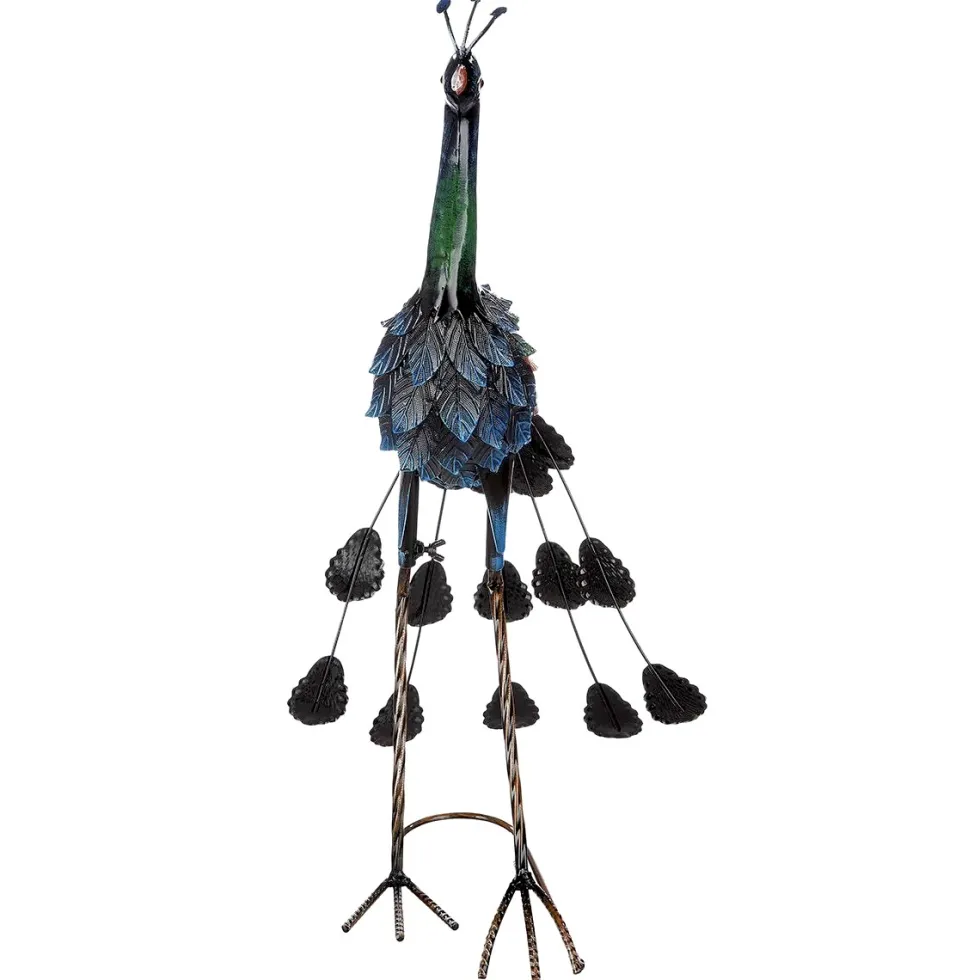 Metall Deko Figur Tier Pfau