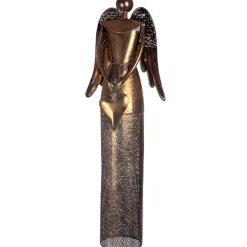 Metall Engel Figur Deko Elea mit Anhänger H 100 | 68 cm