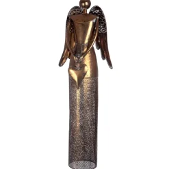 Metall Engel Figur Deko Elea mit Anhänger H 100 | 68 cm