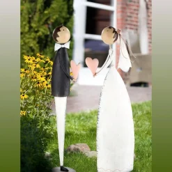 Metall Figuren Braut und Bräutigam 2er Set