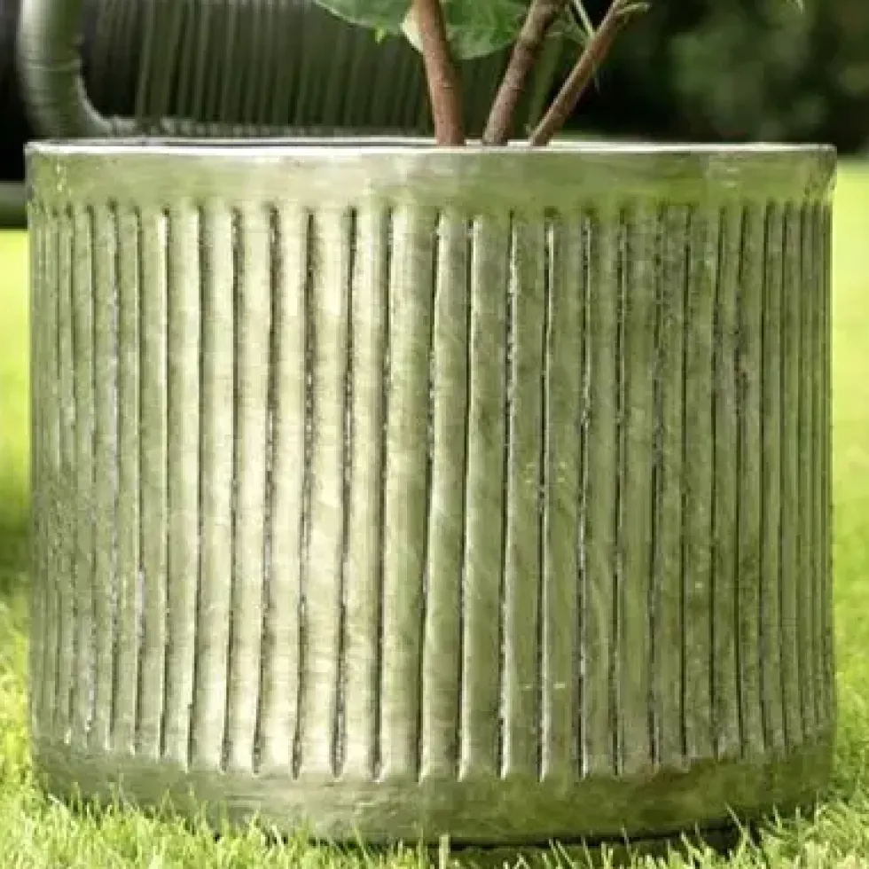 Metall Pflanzkübel XXL outdoor 4er Set Elna mintgrün