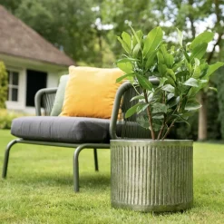 Metall Pflanzkübel XXL outdoor 4er Set Elna mintgrün