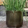 Metall Pflanzkübel XXL outdoor 4er Set Elna gold