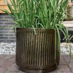 Metall Pflanzkübel XXL outdoor 4er Set Elna gold