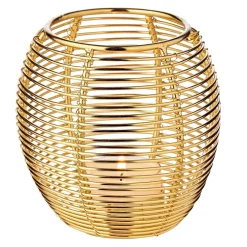 Metall Windlichter gold 2er Set Susi Edzard Höhe 9 cm