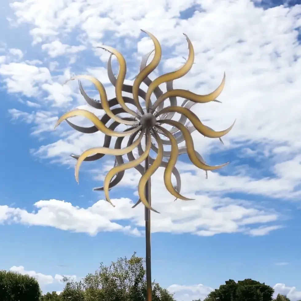 Metall Windrad Garten Art Ferro Höhe 180 cm