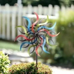 Metall Windrad Garten Art Ferro Höhe 177 cm