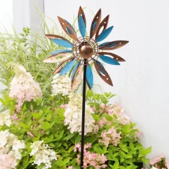 Metall Windrad Garten CYANUS Höhe 123 cm