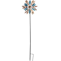 Metall Windrad Garten CYANUS Höhe 123 cm