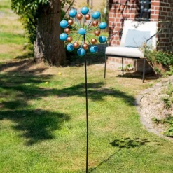 Metall Windrad Garten EMISFERO Höhe 124 cm