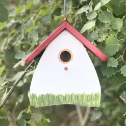 Nistkasten zum Aufhängen AUENLAND weiß Vogelvilla Höhe 23 cm