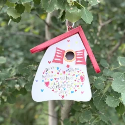 Nistkasten zum Aufhängen LIEBE Vogelvilla Höhe 23 cm