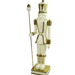 Nussknacker Figur Egon weiß gold Werner Voß