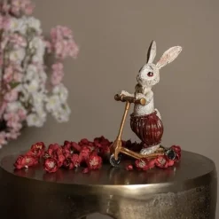 Osterdeko Hase Cherry mit Roller Clayre & Eef Höhe 25 cm