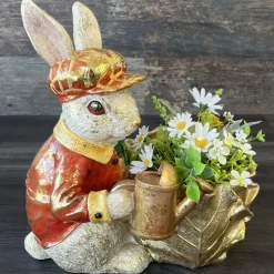 Osterdeko Hase Klopfer mit Topf Clayre & Eef H 30 cm