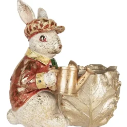Osterdeko Hase Klopfer mit Topf Clayre & Eef H 30 cm