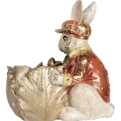 Osterdeko Hase Klopfer mit Topf Clayre & Eef H 30 cm