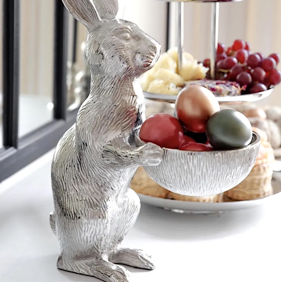 Osterdeko Hase mit Schale Bert Edzard Höhe 31 cm