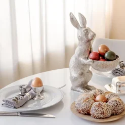 Osterdeko Hase mit Schale Bert Edzard Höhe 31 cm