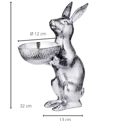 Osterdeko Hase mit Schale Bert Edzard Höhe 31 cm