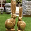 Osterhase Deko groß Hannes gold