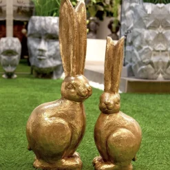Osterhase Deko groß Hannes gold