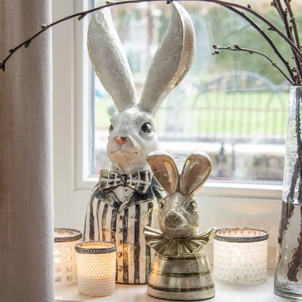 Osterhase Deko Hasenbüste Alfred und Mime Werner Voß