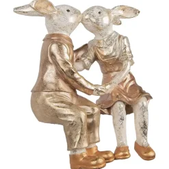Osterhase Deko Kantenhocker Hasenpaar Clayre und Eef H 35 cm